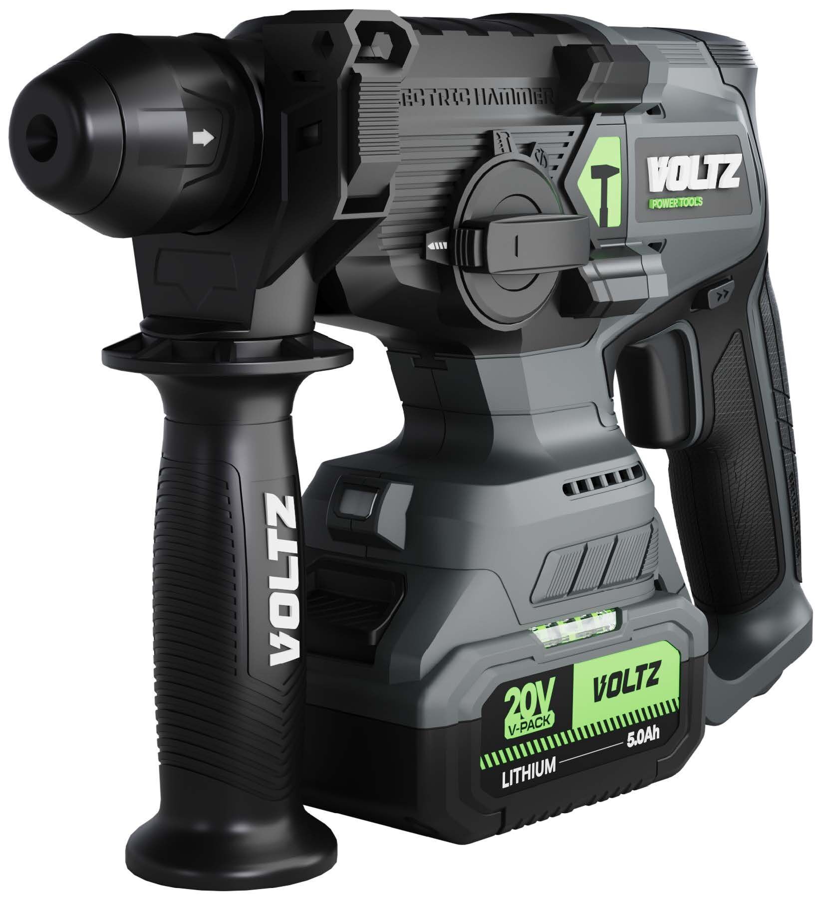 VOLTZ VZHD-20 20 Volt Akülü Kırıcı Delici 5.0 Ah Çift Akülü
