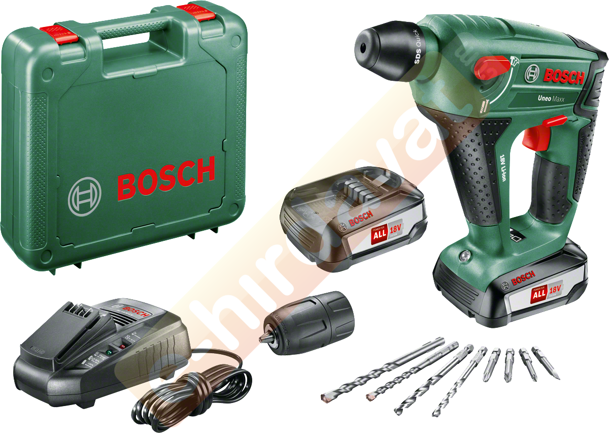 Bosch UNEO MAXX 18 V Çift Akülü Kırıcı Delici (2 x 2,5 Ah)
