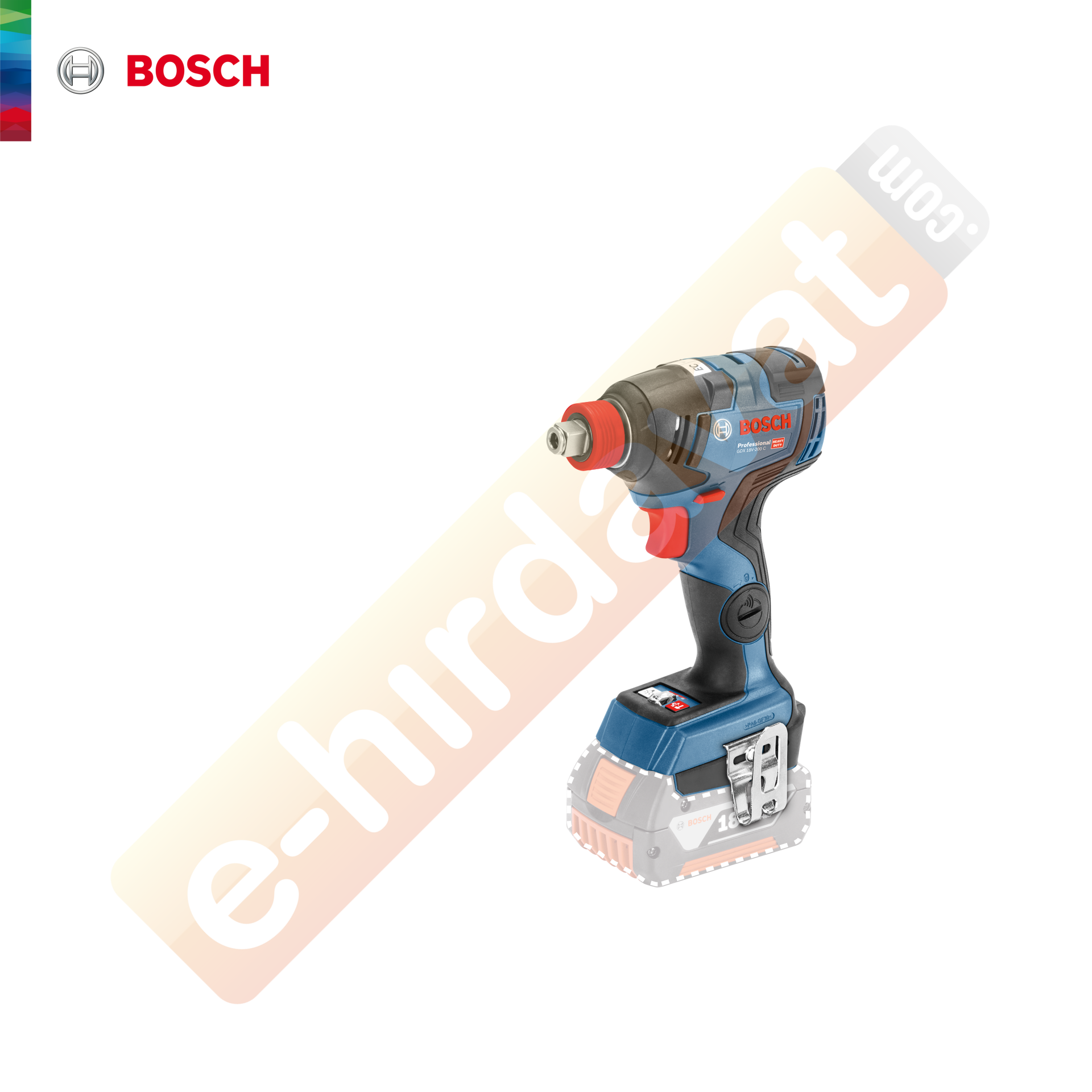 Bosch Profesyonel Seri Bosch Professional GDX 18V-200 C (Solo) Akülü Darbeli Somun Sıkma Makinesi