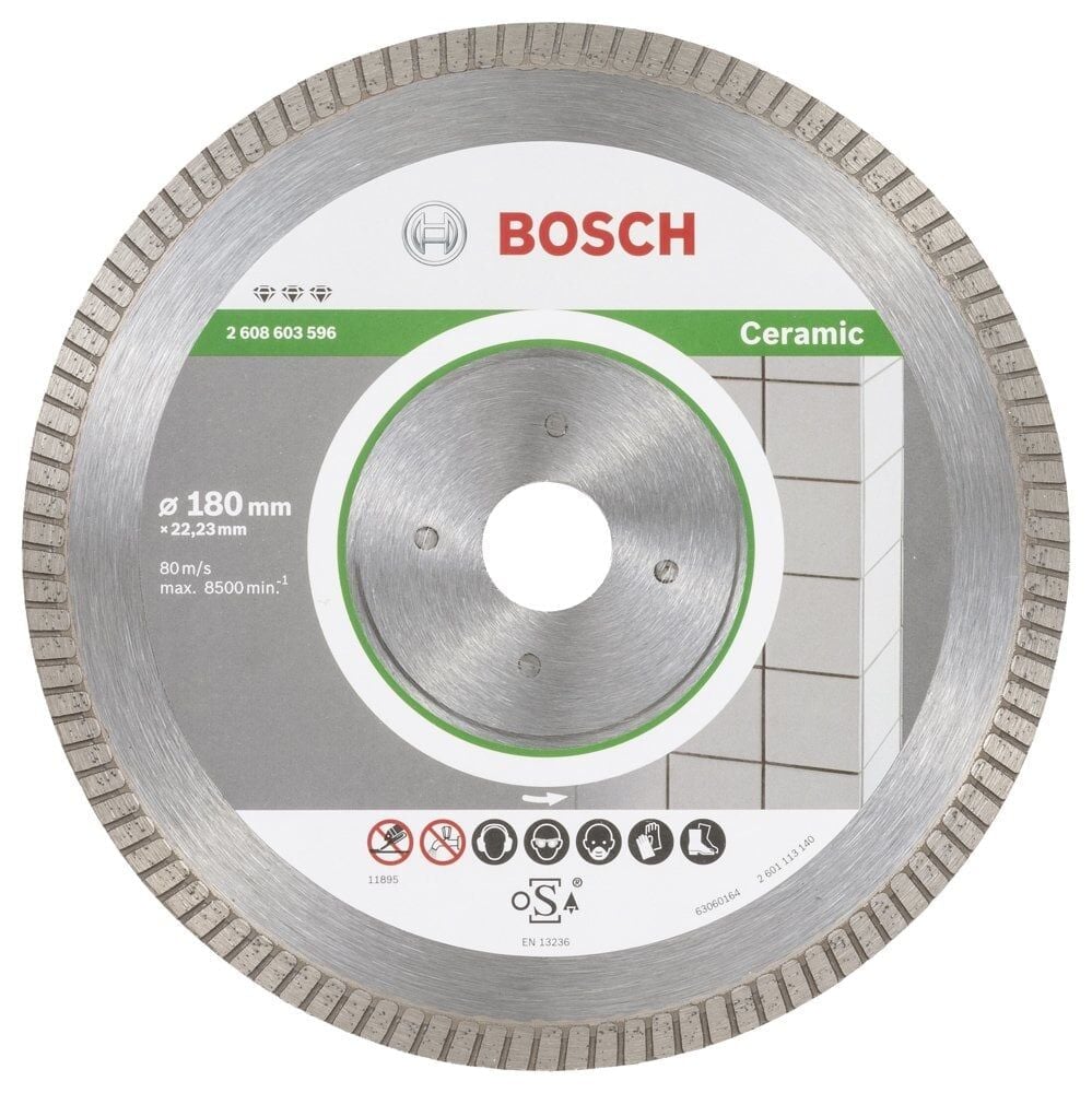 Bosch Aksesuarlar Bosch - Best Serisi Seramik İçin, Extra Temiz Kesim Turbo Segman Elmas Kesme Diski 180 mm