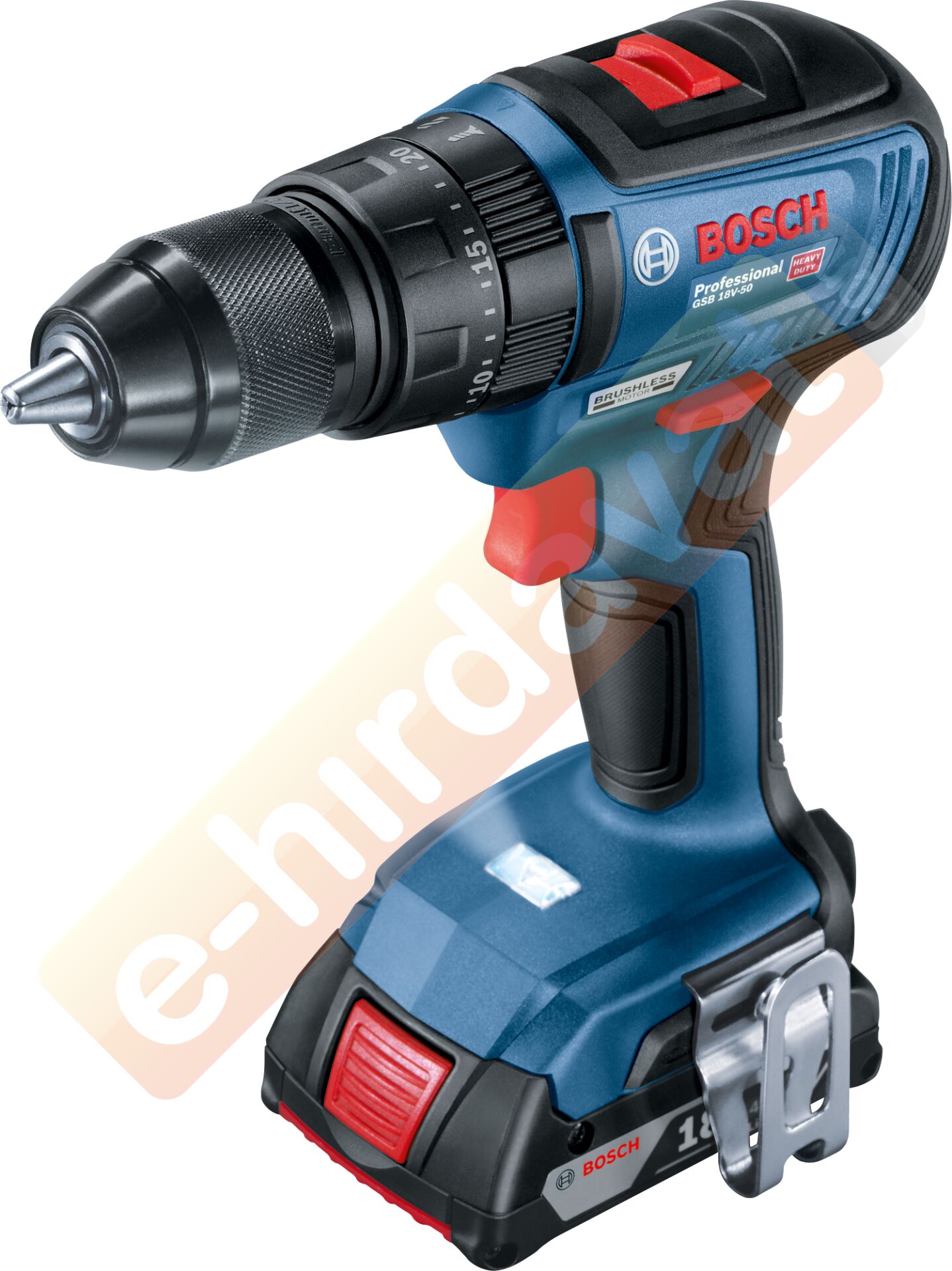 Bosch Profesyonel Seri Bosch Professional GSB 18V-50 Akülü Darbeli Vidalama Makinesi (2x2.0Ah; L-Case)