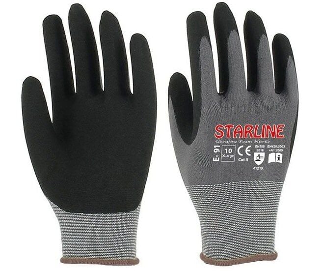 STARLINE E-91 Nitril Köpük Eldiven 10 Numara