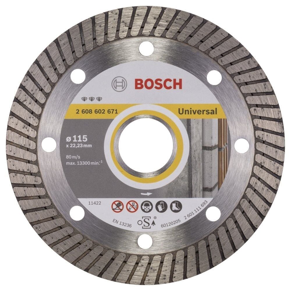 Bosch Aksesuarlar Bosch - Best Serisi Genel Yapı Malzemeleri İçin Turbo Segmanlı Elmas Kesme Diski 115 mm