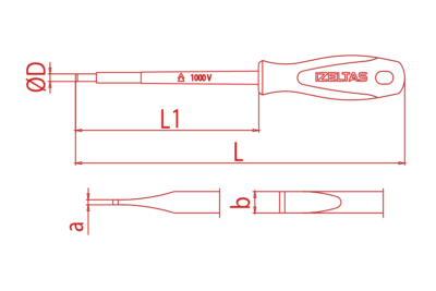 İZELTAŞ 1000V İzoleli Elektrikçi Tornavida 5.5 x 125 mm (4140 17 5512)