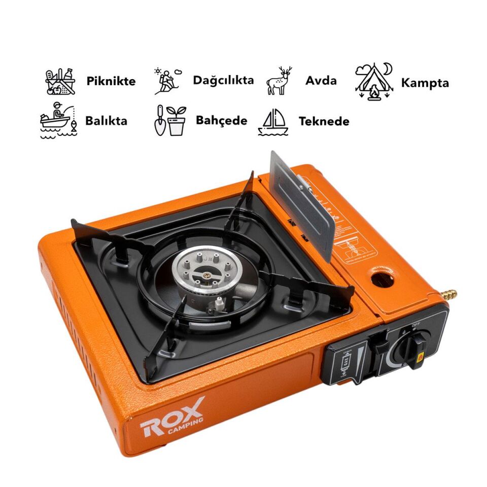 ROX Camping Portatif Kamp Ocağı Turuncu (153CAMP0189)