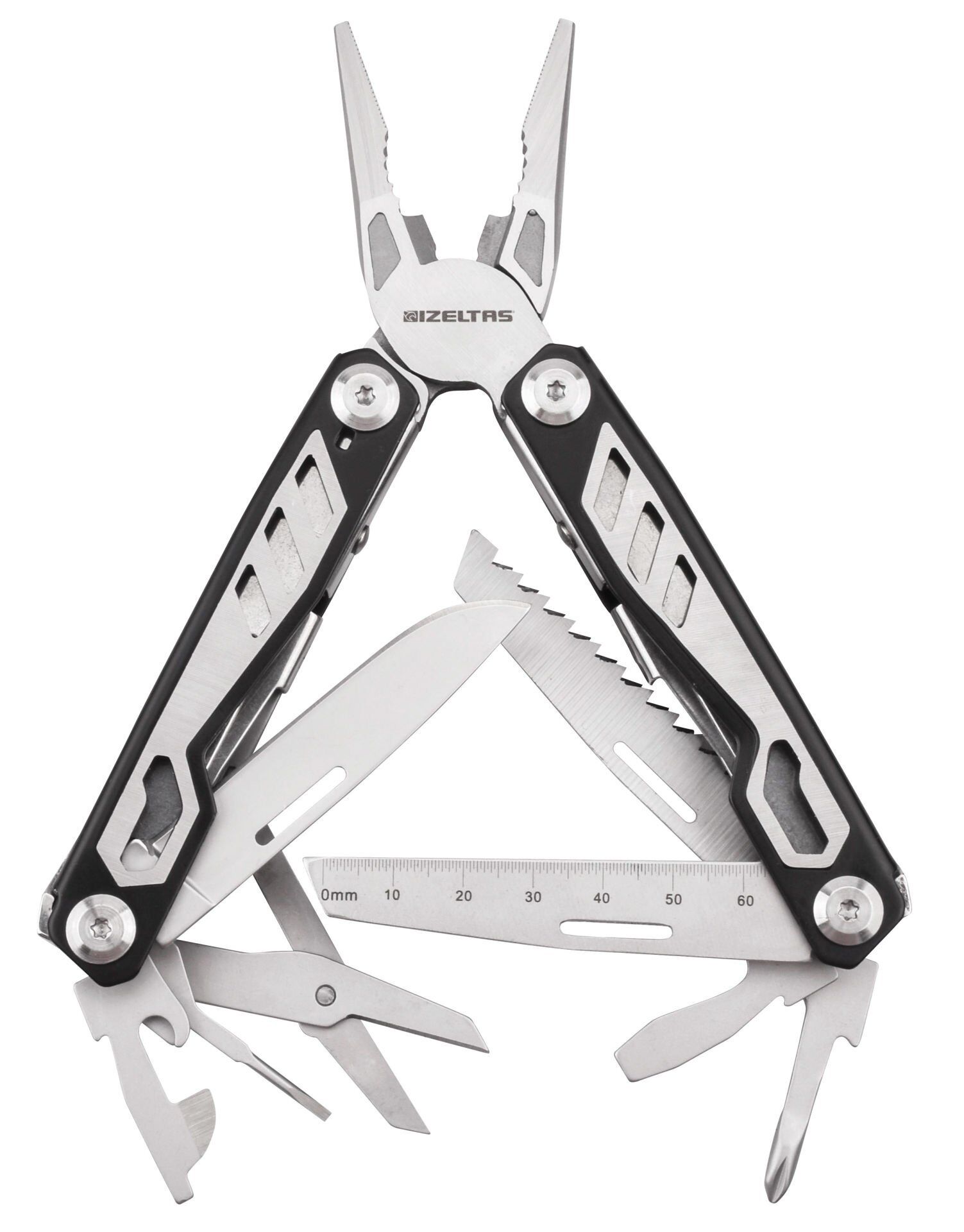 İZELTAŞ Multi Tool 15 Fonksiyona Sahip Katlanabilir Çakı+Pense 155 mm