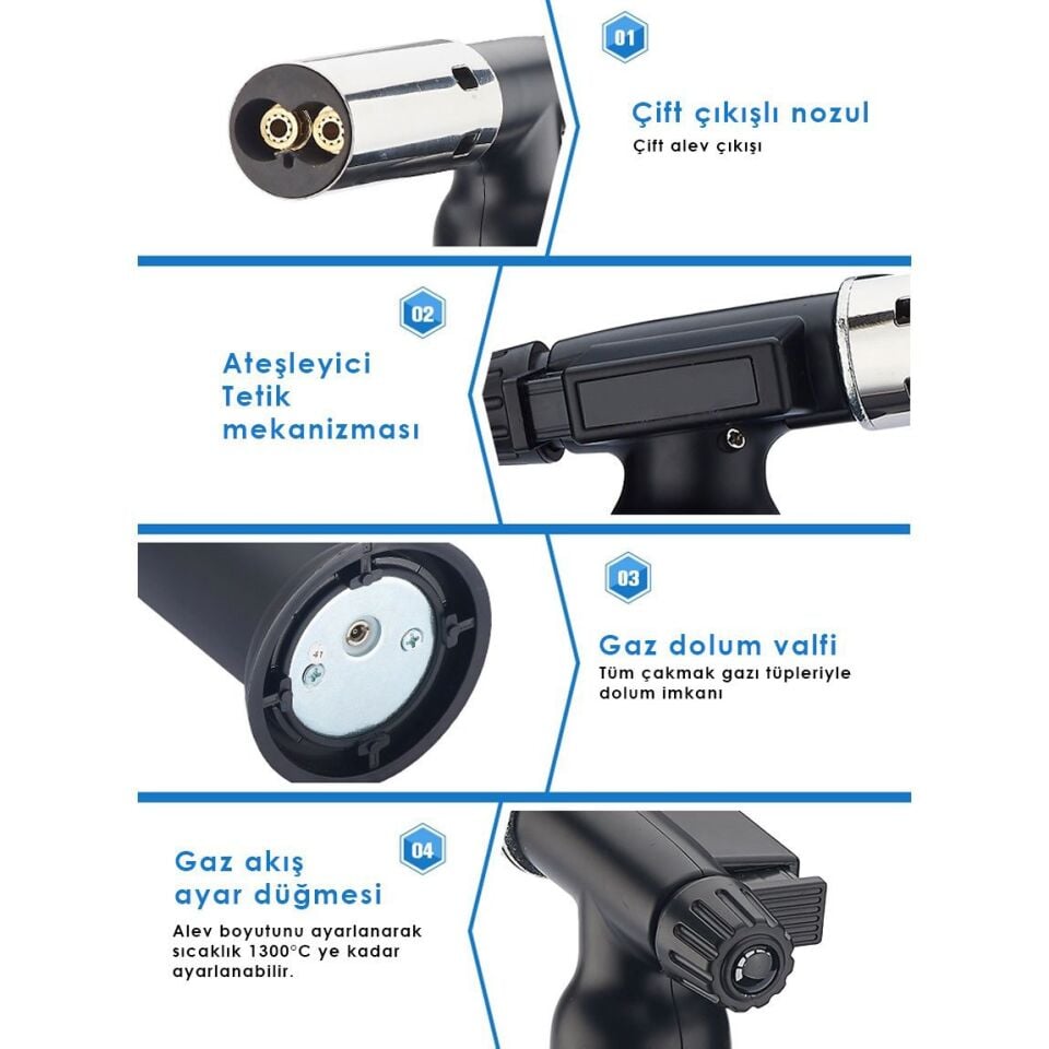 ROX Camping Çift Alev Çıkışlı Kamp Pürmüzü (153BS850)