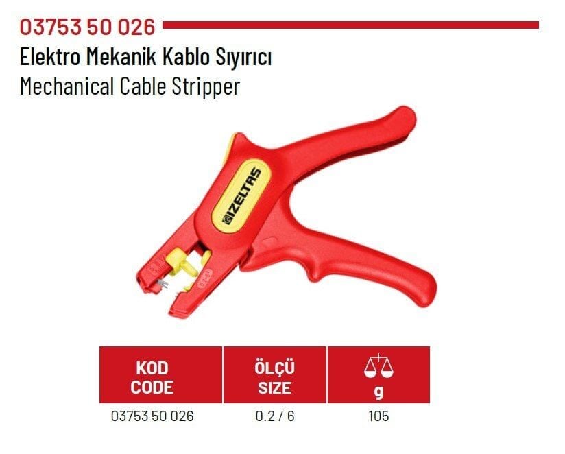 İZELTAŞ 0375350026 Elektro Mekanik Kablo Sıyırıcı
