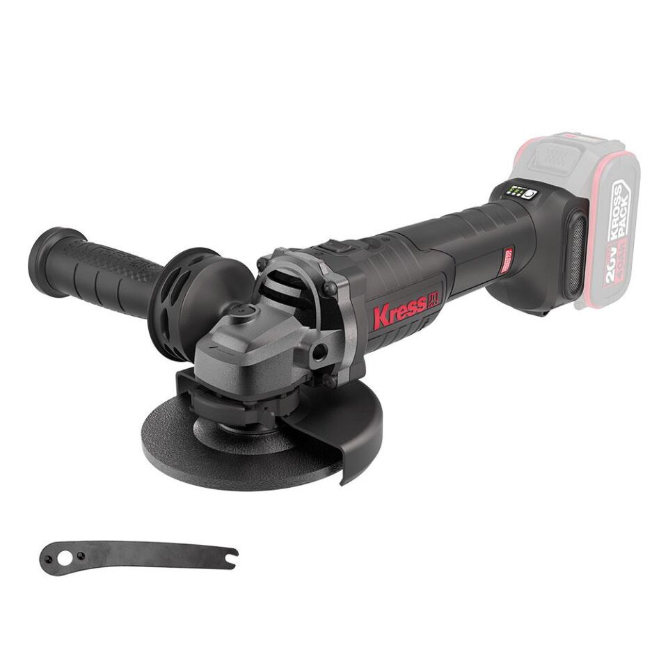 Kress KUH10.9 20Volt 125mm Kömürsüz Profesyonel Şarjlı Devir Ayarlı Avuç Taşlama (Akü Dahil Değildir)