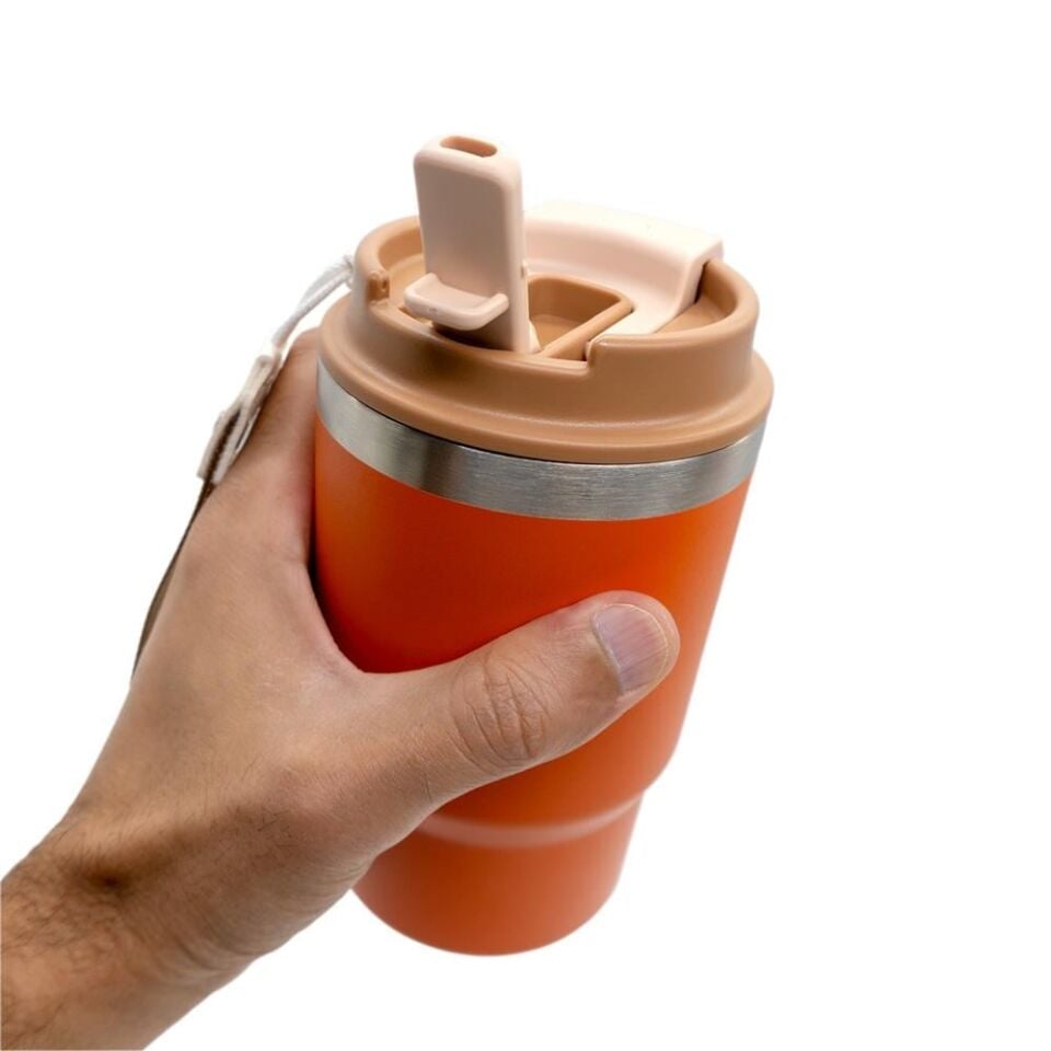 ROX Camping Pipetli Termos 0.48 Litre  - Turuncu (153CAMP0195)