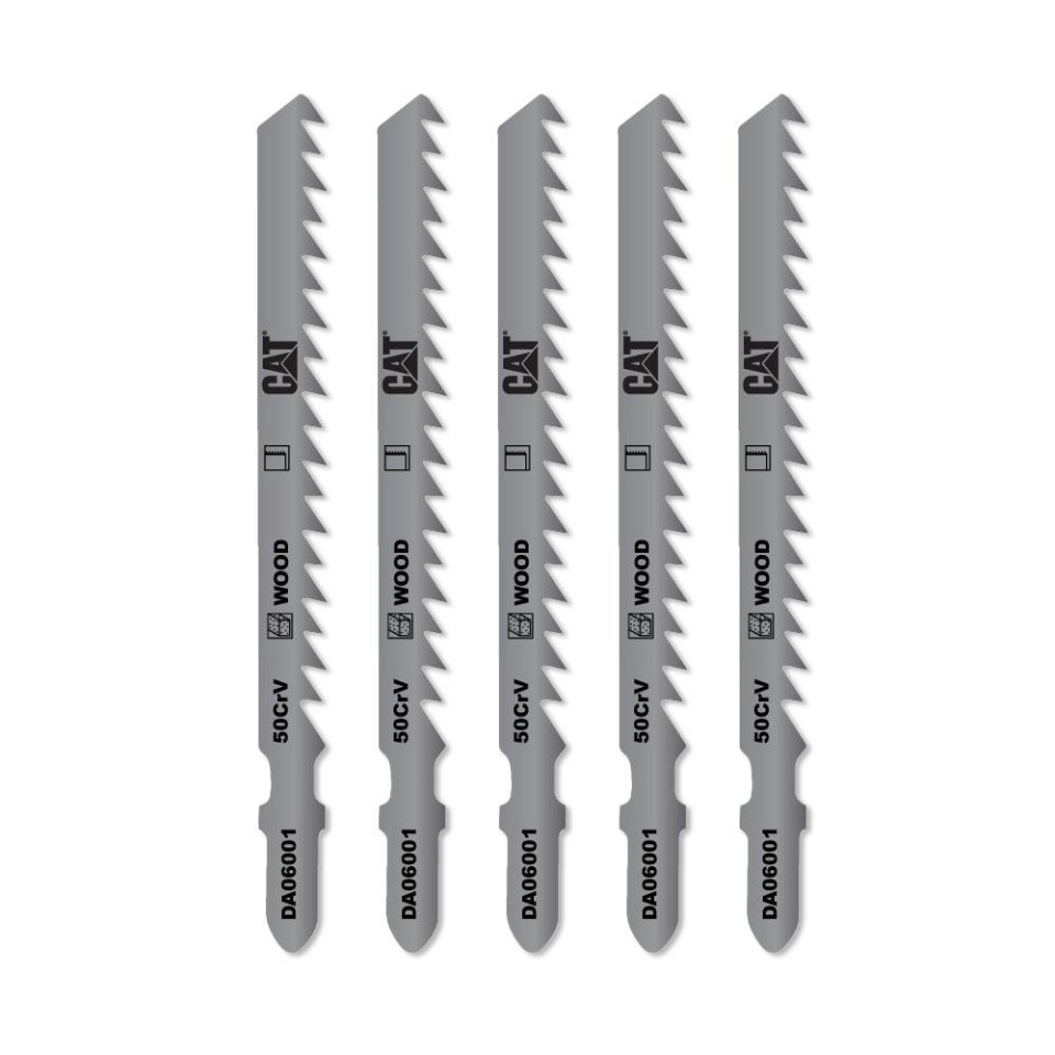 CAT DA06001 5 Parça Profesyonel Ahşap Hızlı/Kaba Kesim Dekupaj Testere Bıçağı, Ucu