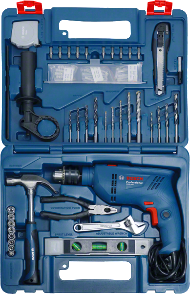 Bosch GSB 600 Darbeli Matkap + 100 Parça Aksesuar Seti