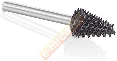 KUTZALL TX-14-EC Kalın Diş Konik Çam Tipi Törpü (3.1 mm Sap)