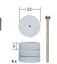 Proxxon Polisaj Ped Seti 4 Adet / 28296