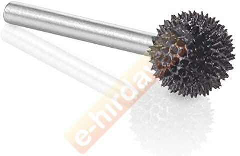 KUTZALL SX-38-EC Ekstra Kalın Diş Yuvarlak Top Törpü (3.1 mm Sap)