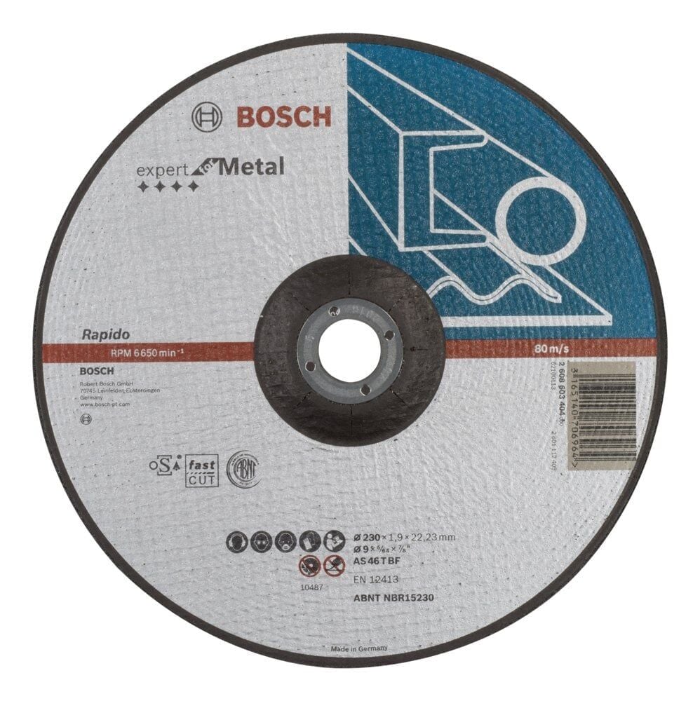Bosch Aksesuarlar Bosch - 230*1,9mm Expert Serisi Bombeli Metal Kesme Diski (Taş) - Rapido