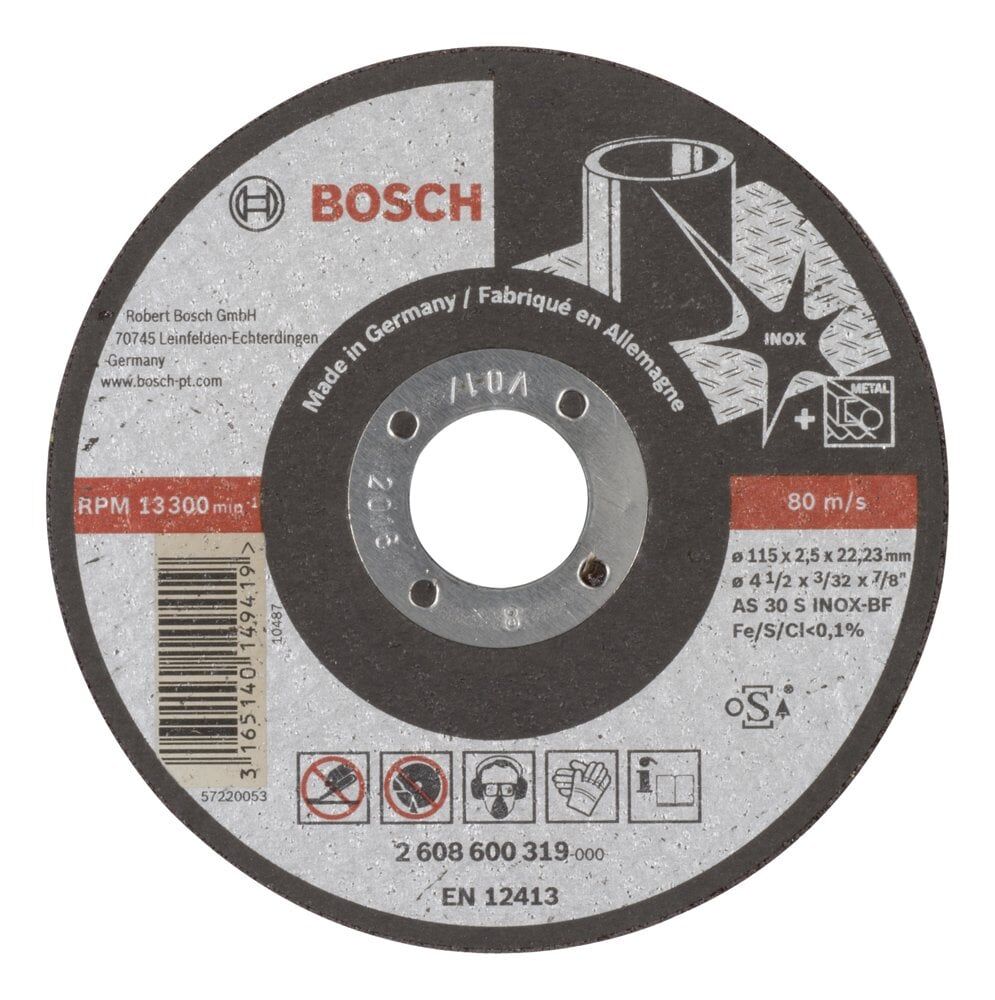Bosch Aksesuarlar Bosch - 115*2,5 mm Expert Serisi Düz Inox (Paslanmaz Çelik) Kesme Diski (Taş)