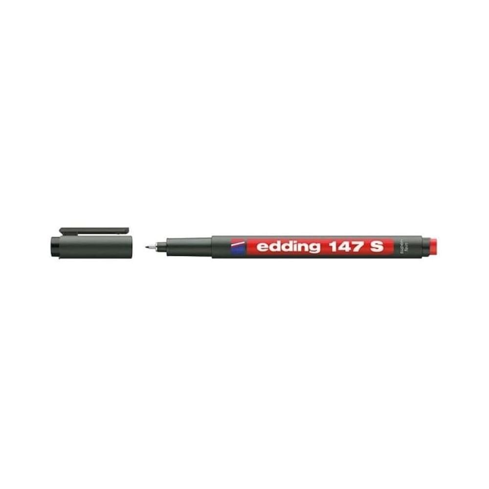 EDDING E-147S Silgili Kırmızı Asetat Kalemi
