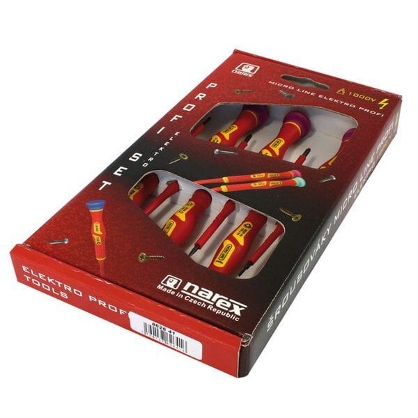 NAREX 862641 Micro Line Elektrikçi Klemens Tornavida Takımı 6 Parça