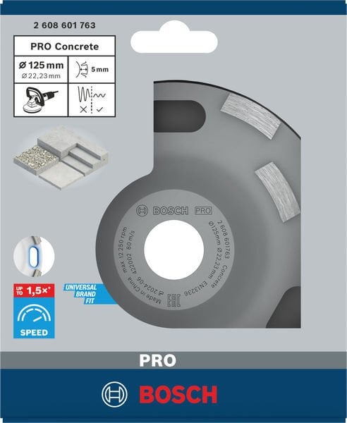 PRO Concrete Taşlama Diski, 50 x 125 mm, 22,23 mm