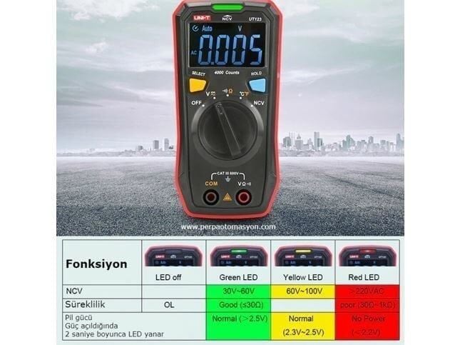 UNIT UT-123 Dijital Multimetre