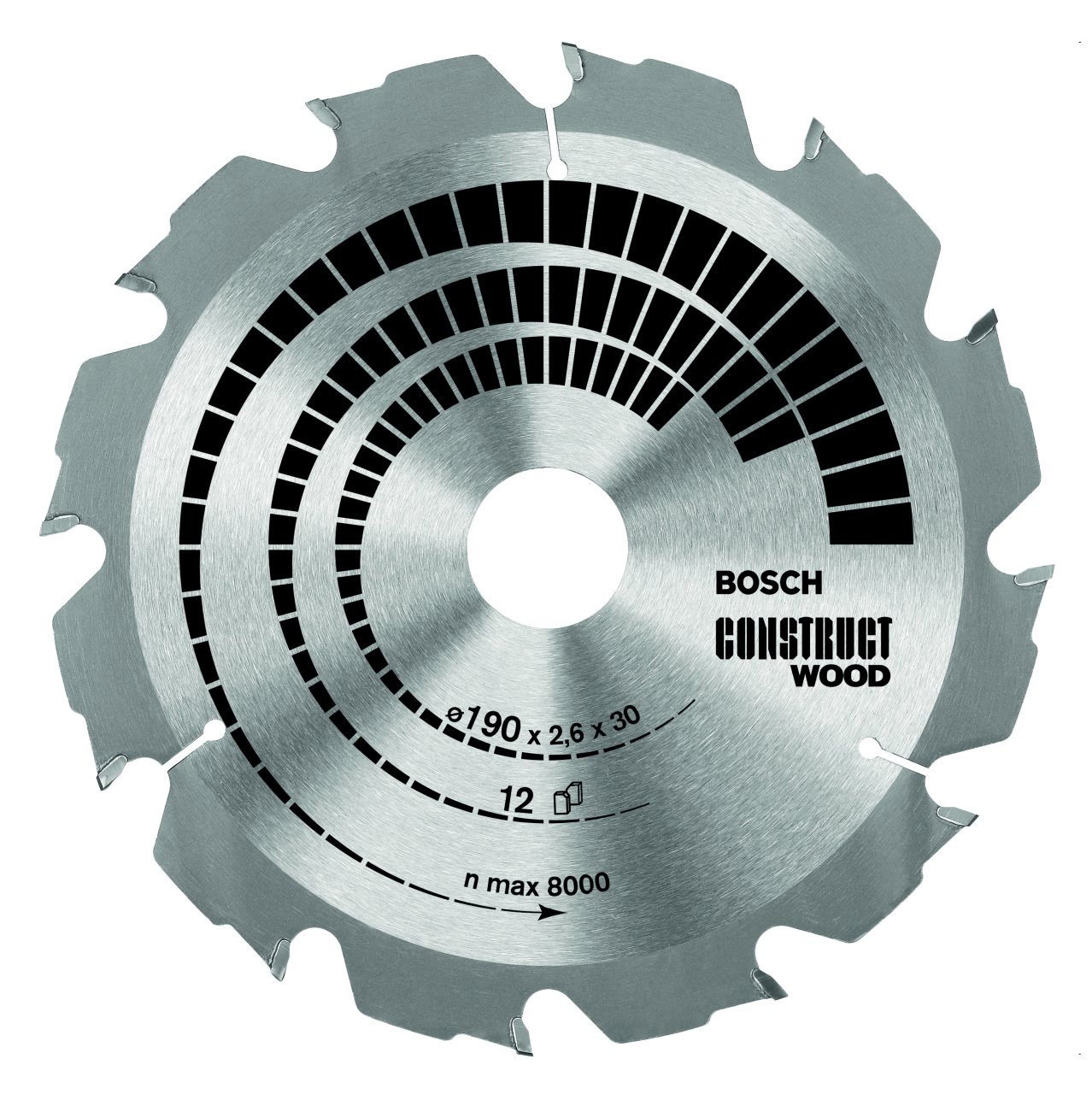 Bosch Construct Wood 190*30 mm 12 Diş