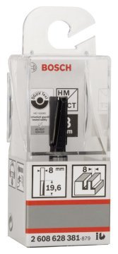 Bosch Standard W Çift Oluk Düz Freze 8*8*51 mm