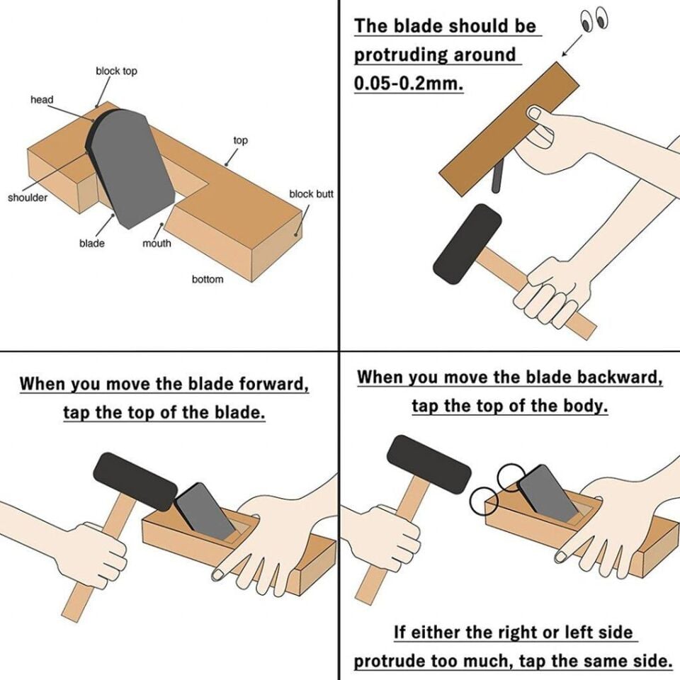 SUIZAN 1760 Kanna Japon Ahşap Rende 60 mm