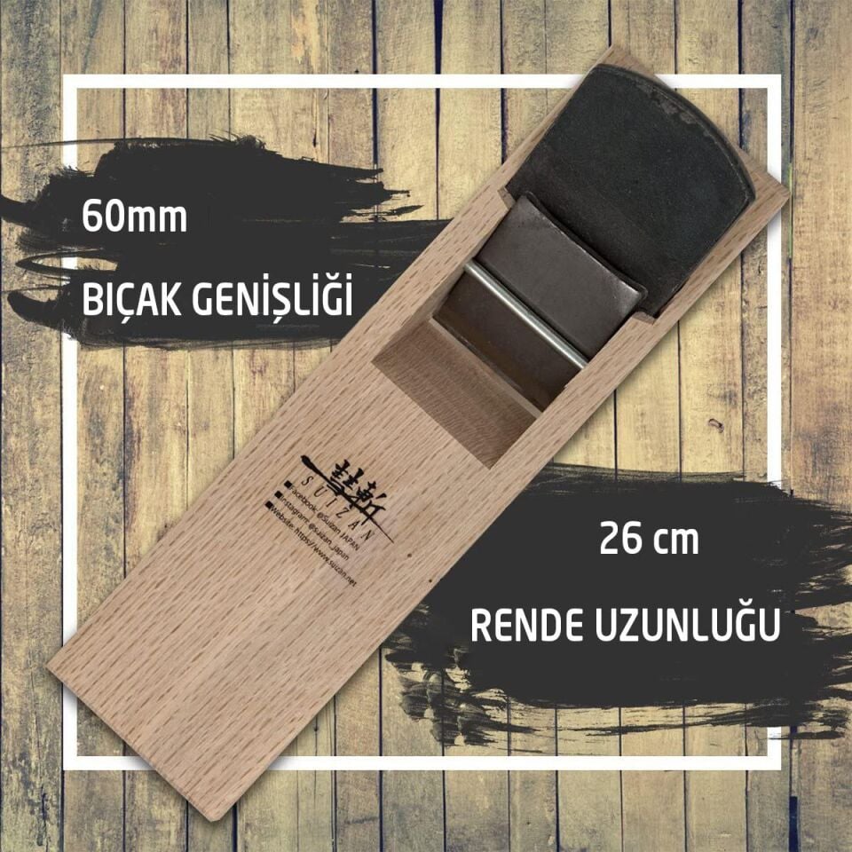 SUIZAN 1760 Kanna Japon Ahşap Rende 60 mm