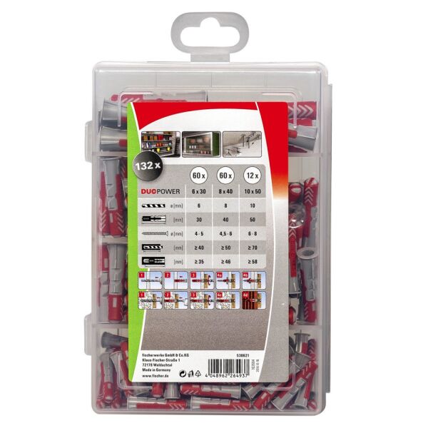FISCHER PROFI-BOX DuoPower Dübel Seti 132 Parça (538621)