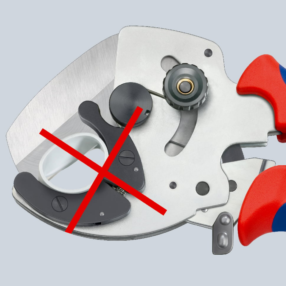 KNIPEX 902540 Plastik Tesisat Boru Kesme Makası 40 mm