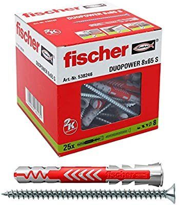 FISCHER DUOPOWER 8x65 S Universal Dübel 25 Adet (538246)