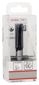 Bosch Aksesuarlar Bosch - Standard Seri Ahşap İçin Çift Oluklu, Sert Metal Ekstra Uzun Düz Freze Ucu 12*16*81mm