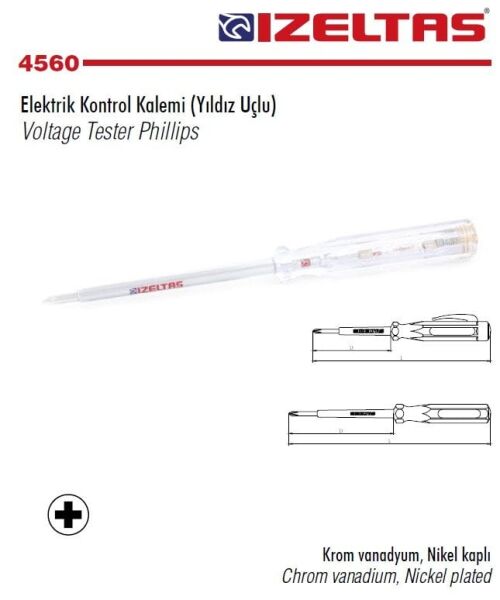 İZELTAŞ Yıldız Kontrol Kalemi 190 mm (4560180190)