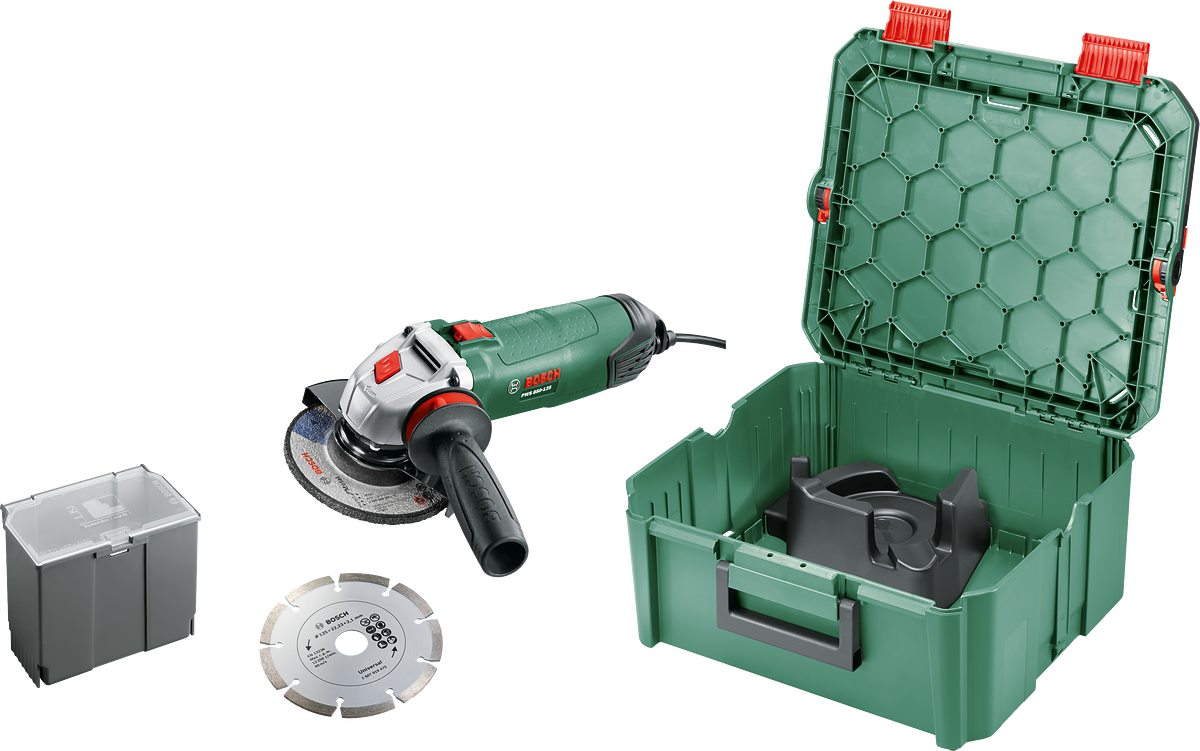 Bosch PWS 850-125 Avuç Taşlama Makinesi 850W, Disk Çapı 125 mm + System Box