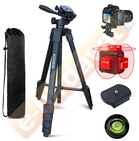 KOBB KBL16T 160CM Su Terazili Profesyonel Alüminyum Lazer Tripod
