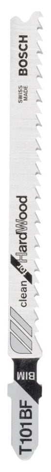 Bosch - Temiz Kesim Serisi Sert Ahşap İçin T 101 BF Dekupaj Testeresi Bıçağı - 25'Li Paket