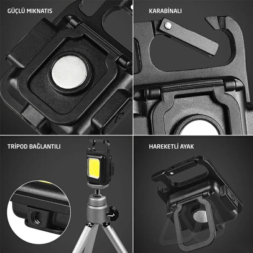 ROX Şarjlı Anahtarlık Tip Mini Fener 350 Lümen (153ROX0229)