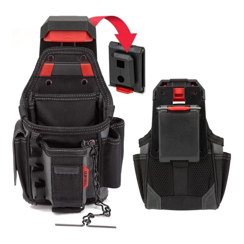 WORKPRO WP281079 Smart Clip Bel Tipi Alet Çantası Hızlı Tak-Çıkar Kemer Klipsi + Çanta Bağlantı Adaptörü