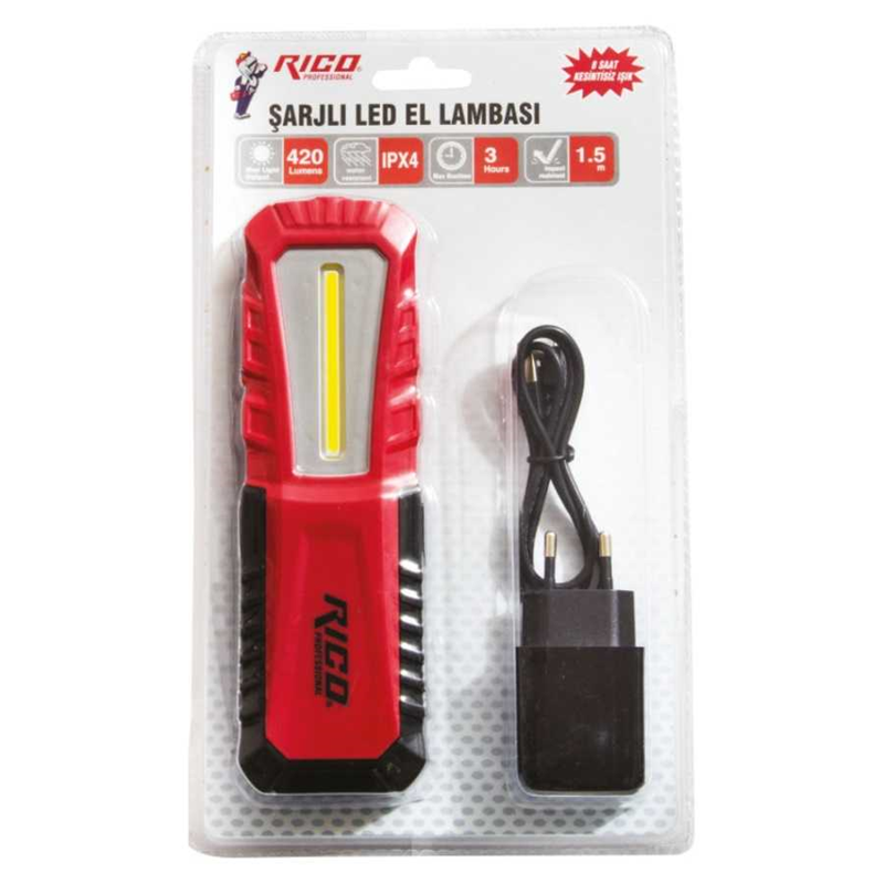 RICO ŞARJLI LED EL LAMBASI 420 LM