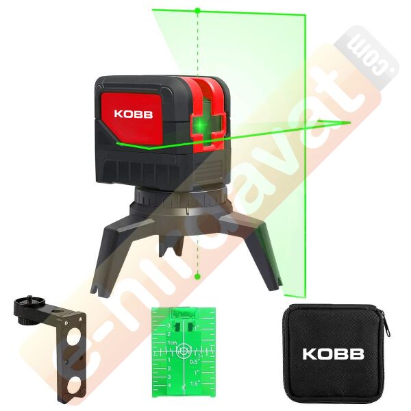 KOBB KBL92G 30M Profesyonel Yatay ve Dikey Otomatik Hizalamalı Yeşil Çapraz Çizgi Lazer,Noktalı Şakül Lazer Distomat
