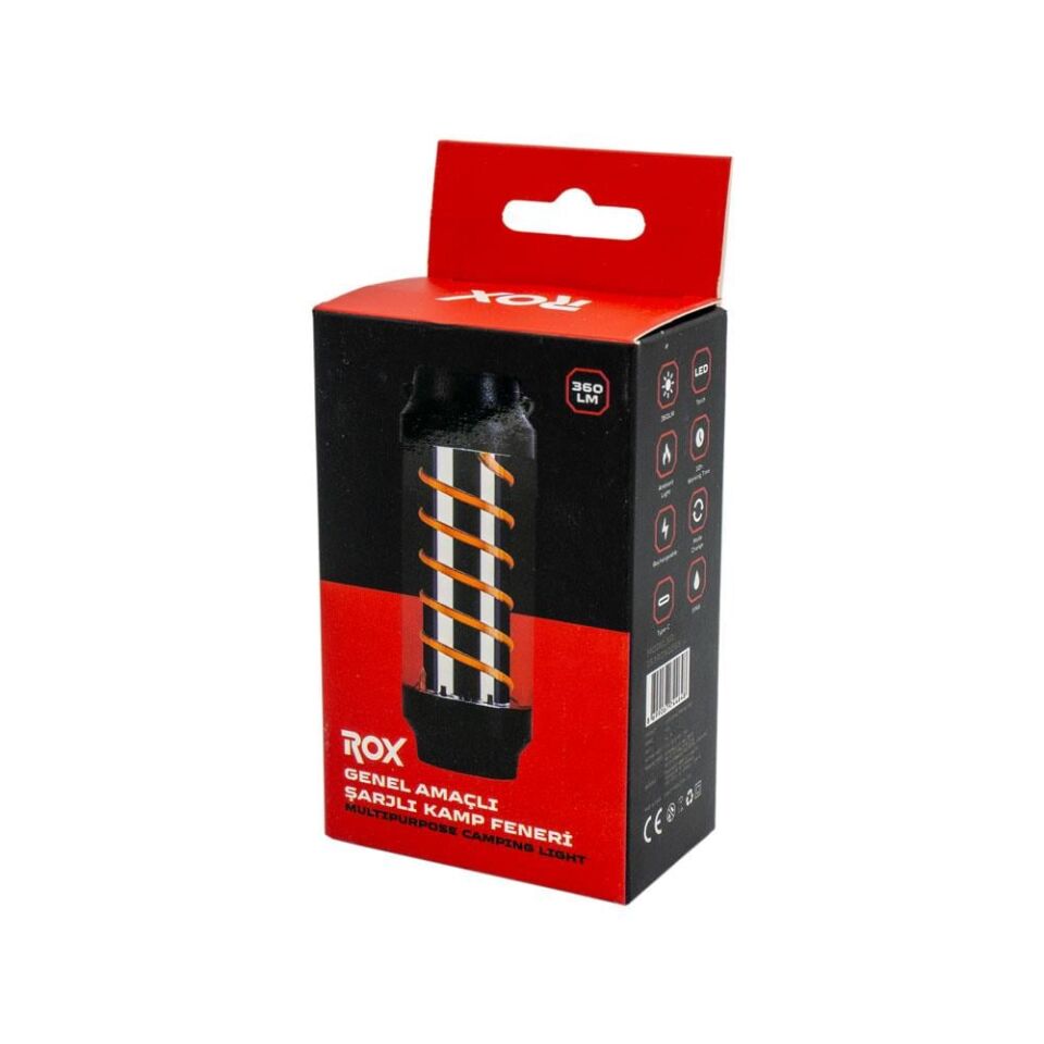 ROX Outdoor Ambiyans Işıklı Şarjlı Kamp Feneri 360 Lümen (153ROX0265)