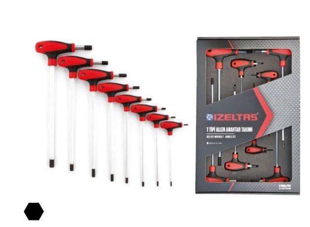 İZELTAŞ T Saplı Alyan Anahtar Takımı 8 Parça(4920 00 8108)