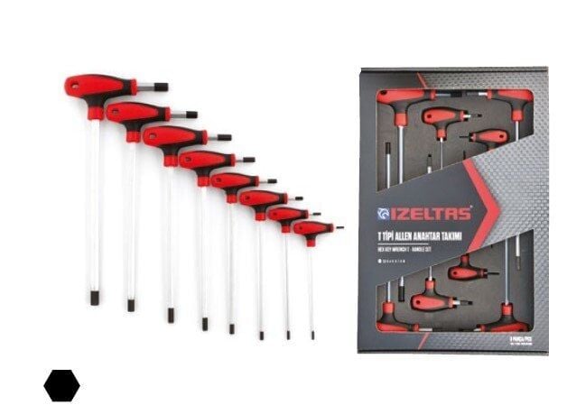 İZELTAŞ T Saplı Alyan Anahtar Takımı 8 Parça(4920 00 8108)