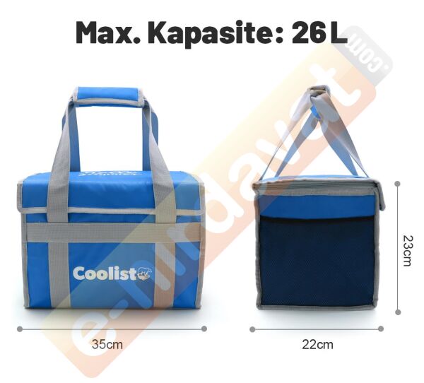 Coolist CL26B 26 Litre Katlanabilir Termos Bez Çanta / Buzluk
