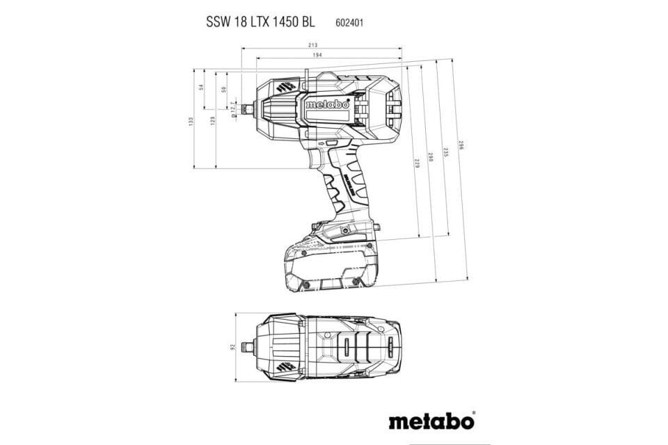 METABO SSW 18 LTX 1450 BL Akülü Somun Sıkma 18 Volt 5.5 Ah