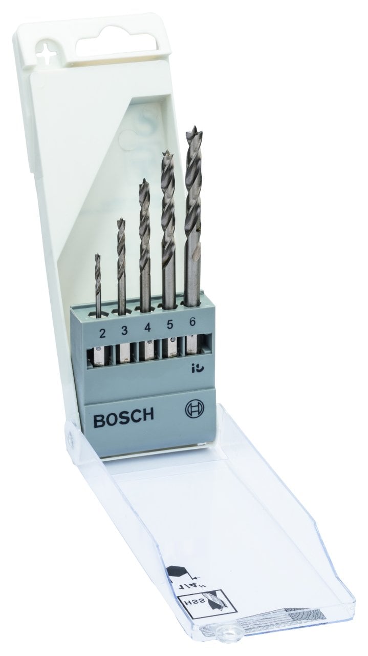 Bosch Ahşap Matkap Ucu Set 2-6 mm 1/4 Hex Şaft