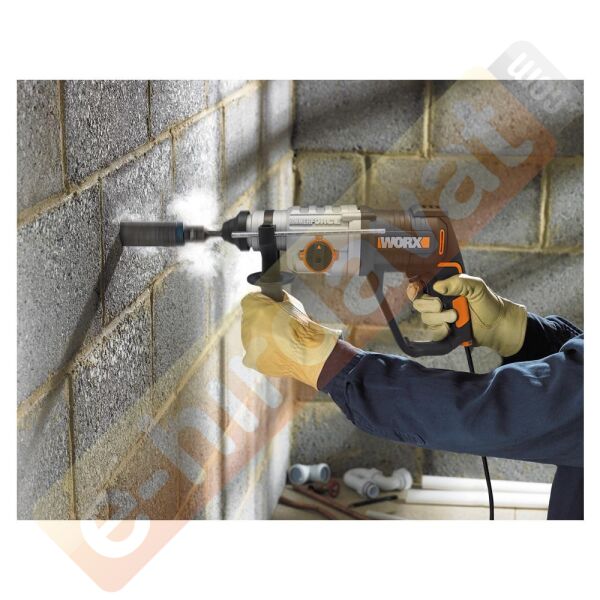 WORX WX339 800Watt 2.5J Profesyonel SDS-Plus Kırıcı/Delici + 4 Adet Uç