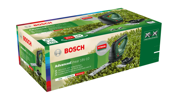 BOSCH AdvancedShear 18V-10 Akülü Çim ve Çit Kesme Makina Seti (Akü ve Şarj Aleti Hariç)