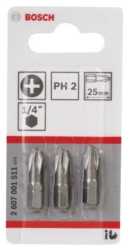 Bosch ExtraHard PH2*25 mm 3'lü
